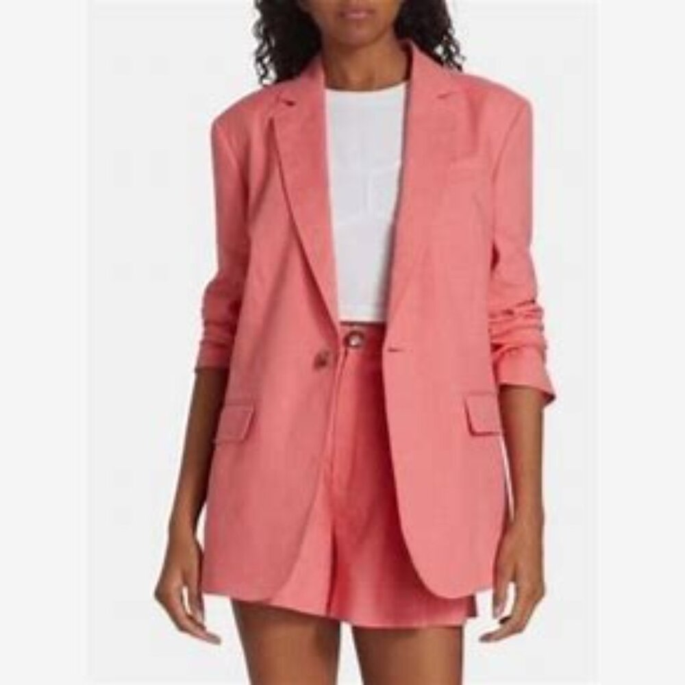 A.L.C New Donovan Linen Blend One Button Blazer Size 2